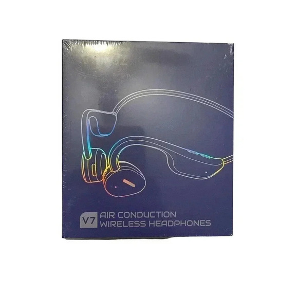 Vrifoz V7 Air Conduction Wireless Headphones Bluetooth Black/Green - Picture 1 of 2